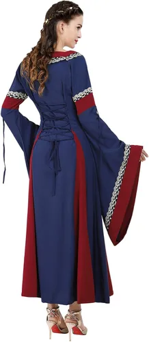 Vista 4 de Kranchungel - Vestidos renacentistas de estilo medievalirlandéscampesino para mujer disfraz de hada, para bailes
