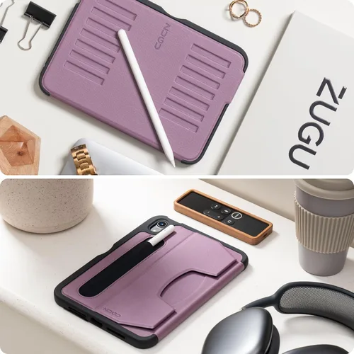 Vista 3 de ZUGU Case Funda protectora delgada, bolsillo para Apple Pencil de 5 pies, protección contra caídas de 5 pies, soporte magnético seguro de 7 ángulos