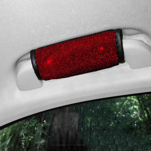 Vista 6 de 4 fundas para manija de puerta de automóvil con diamantes de imitación brillantes, accesorios de automóvil para mujer, ajuste universal (negro)