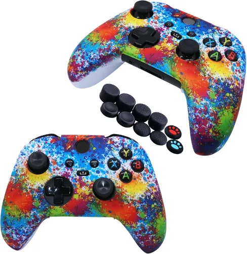 Vista 3 de 2 Pack Jusy Compatible with Xbox Series XS Controller Soft Silicone Cover Skin, Sweat-Proof Dust-Proof Anti-Slip Case Cover Protective Accessories