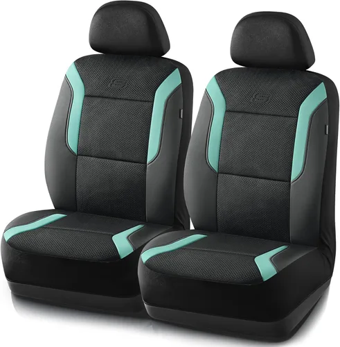 Vista 27 de Skechers Fundas de asiento de coche de espuma viscoelástica, fundas de asiento gruesas de malla Air Cool, juegos completos de asientos de coche