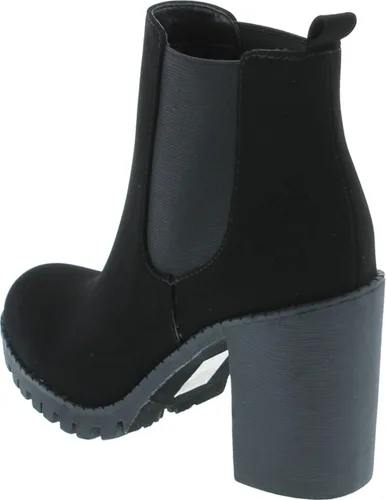 Vista 3 de Soda Glove - Botines con suela con ranuras, elástico lateral y tacón grueso