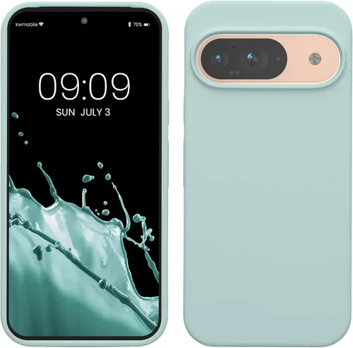 Vista 370 de kwmobile Funda Compatible con Google Pixel 6 Pro - Funda de Teléfono de Silicona TPU con Acabado Suave - Azul Caribe
