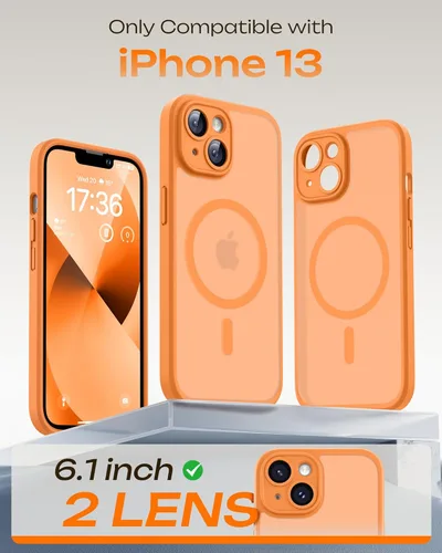 Vista 998 de TOCOL Funda para iPhone 11, compatible con Magsafe, protección completa de cámara, imanes integrados, protección contra caídas, funda translúcida