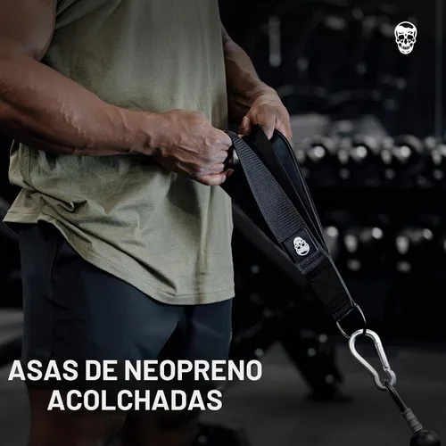 Vista 6 de Gymreapers Conexión de cable de cuerda para tríceps - Accesorio de cable de tracción para tríceps de múltiples entrenamientos - Conexión de cable