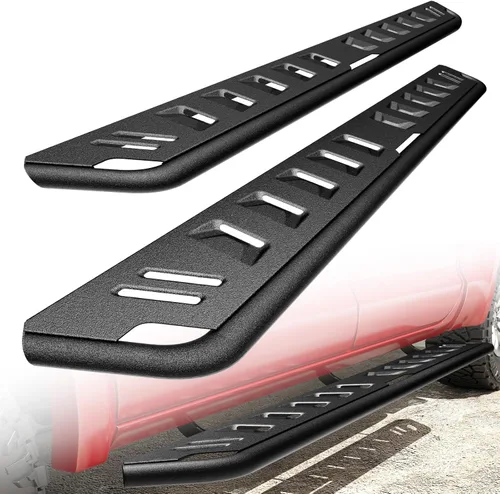 Vista 9 de ONINE Estribos de 6 Pulgadas Negros Personalizados para 2007-2018 Chevy Silverado/GMC Sierra 1500 & 2007-2019 2500/3500HD Crew Cab, Barras de Nerf