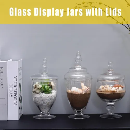Vista 3 de Apothecary - Tarros decorativos de cristal para dulces, exhibición de buffet, elegante tarro de almacenamiento, recipientes decorativos