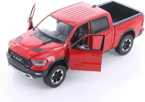 Dodge Ram 1500 Crew Cab Rebel Pickup Camión 2019, rojo 79358R - Escala 1/24 Modelo de juguete fundido a presión