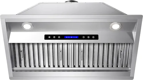 Vista 9 de AROAN Campana extractora de 30 pulgadas, campana extractora integrada con convertible, sin conductos, campana de ventilación de acero inoxidable