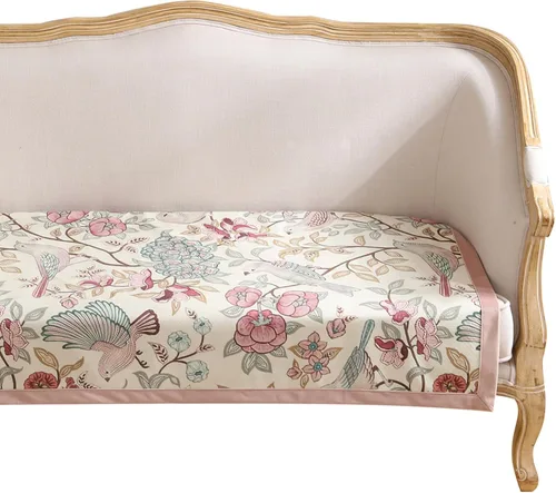 Vista 10 de patdrea Funda de sofá de diseño, fundas de terciopelo verde floral para banco de cama seccional, fundas de banco de cama de lujo, funda