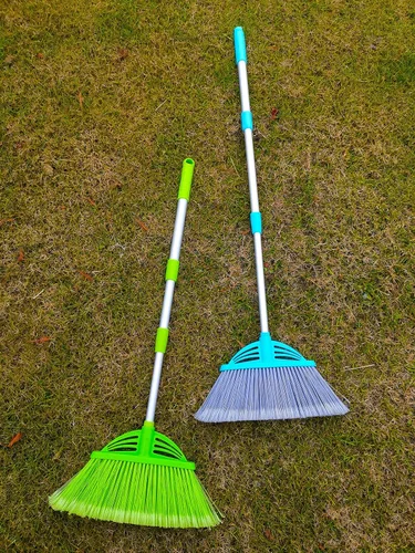 Vista 4 de Varilla telescópica de aleación de aluminio de tres secciones, escoba de mango largo para limpieza, jardín, camping, exterior e interior, 2 Azul