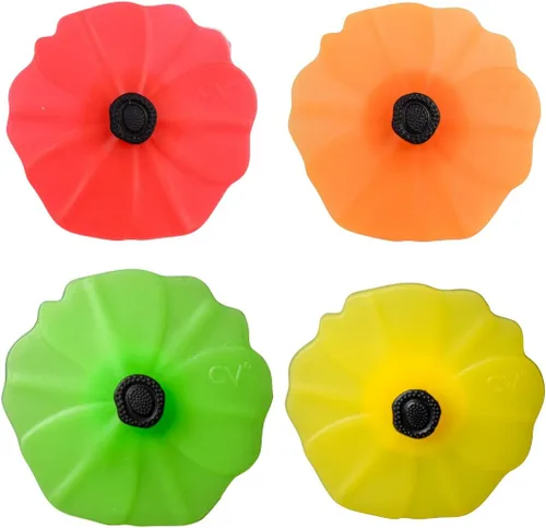 Vista 7 de Charles Viancin Poppy Pop - Juego de tapones de silicona para vino o botella plana, silicona (paquete de 8, uno de cada color)