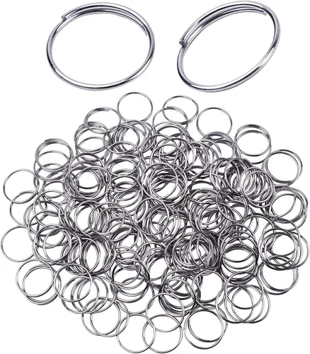Vista 9 de H&D - 500 clips de anillo circulares divididos con bordes redondos para lámparas de cristal, cortina de cristal, guirnalda de cristal, collares