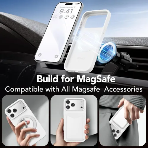 Vista 1271 de GONEZ Funda magnética para iPhone 14, compatible con Magsafe, con protector de pantalla + protector de cámara, forro de microfibra antiarañazos