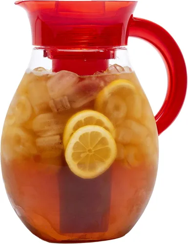 Vista 9 de Primula The Big Iced Tea Maker - Jarra de bebidas de infusión de plástico Tritan con tapa hermética a prueba de fugas, filtro reutilizable de malla