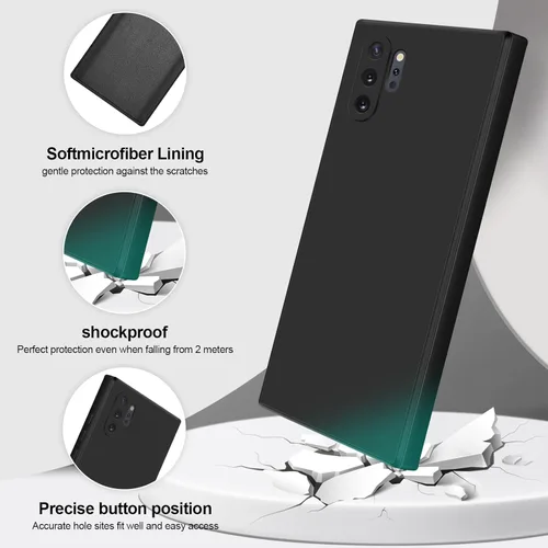 Vista 2 de GiiYoon Funda de silicona compatible con Samsung Galaxy Note 10 Plus, funda de cuerpo completo sedosa y suave al tacto con protección de cámara