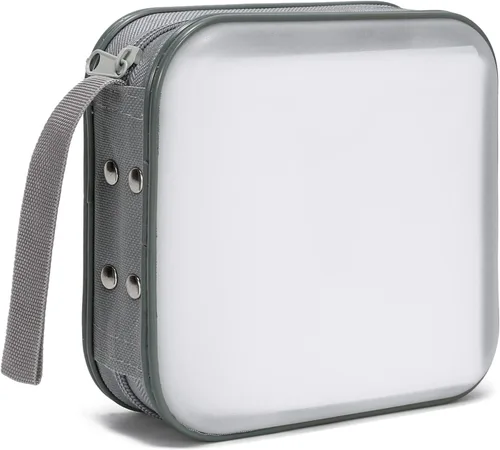 Estuche de almacenamiento para CD/DVD, organizador portátil con cremallera de plástico duro, fundas de CD/DVD, cartera para auto, hogar, oficina,