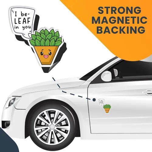 Vista 5 de Magnet Me Up Calcomanía magnética con texto en inglés "I Be Leaf in You", 5 pulgadas, imán automotriz resistente para automóvil, camión, SUV