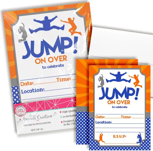 Vista 13 de AmandaCreation - Invitaciones para fiesta de cumpleaños de Dart Gun, 20 tarjetas de relleno de 5 x 7 pulgadas con veinte sobres blancos