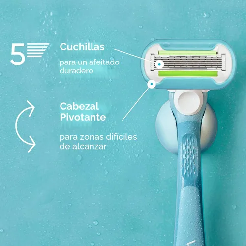 Vista 2 de Gillette Venus Recambios de cuchillas de afeitar Extra Smooth para mujer, 6 unidades, diseñados para un afeitado apurado y suave