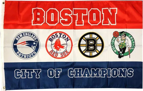 Bandera de pared de Boston City of Champions Sport Teams House Garden Flag de 3 x 5 pies