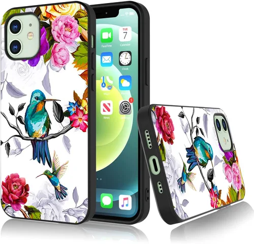 Vista 9 de Bcov Funda para iPhone 13, funda protectora de silicona suave a prueba de golpes con diseño de girasol de mariposa colorida para iPhone 13