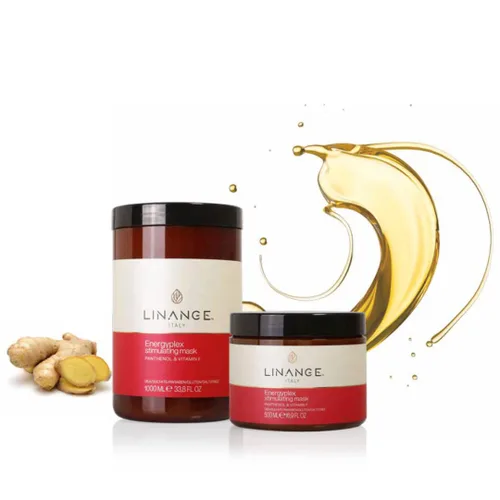 Vista 2 de LINANGE Energyplex Mascarilla estimulante del cabello, tratamiento nutritivo para cabello débil y quebradizo, 16.9 fl oz / 16.9 fl oz