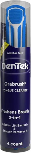 Vista 7 de DenTek Orabrush - Raspador de lengua, cepillo limpiador de lengua suave para un aliento fresco, 2