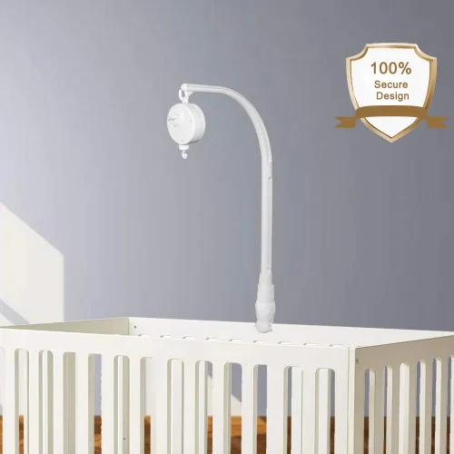 Vista 8 de AFUNTA Móvil de bebé de 23 pulgadas para cuna, brazo móvil giratorio ajustable con caja de música, móvil de cuna para decoración de guardería de bebé