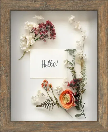 Vista 13 de FrameWorks Marco de Caja de Sombra de Madera Negra de 8" x 8" – Vitrina con Parte Trasera de Fieltro Suave, Caja de Memoria con Vidrio Templado