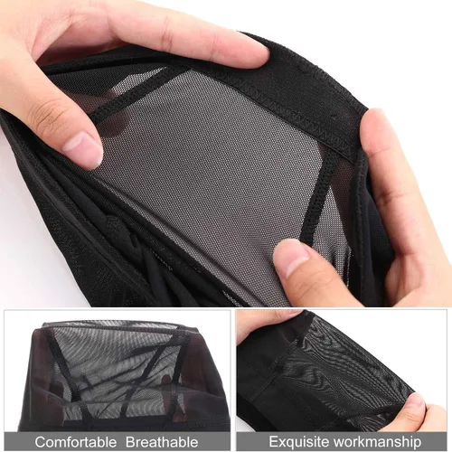 Vista 4 de Cabeza de peluca de 20 pulgadas, cabeza de bloque de maniquí de lona de corcho con soporte para hacer pelucas (20 pulgadas)