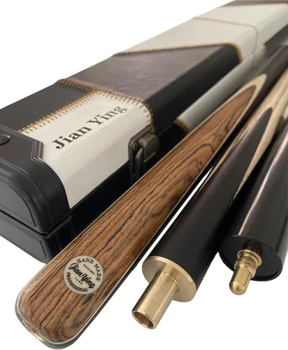 Vista 10 de Juego de taco de billar/billar/billar/billar/billar de 57 pulgadas, eje de ceniza empalmado en la cara con un estuche de cuero