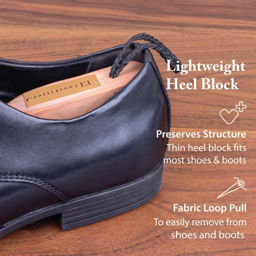 Vista 3 de FootFitter - Árbol de botas de cedro aromático para hombres, mejor ajustable con punta dividida, madera cultivada en Estados Unidos SJ32