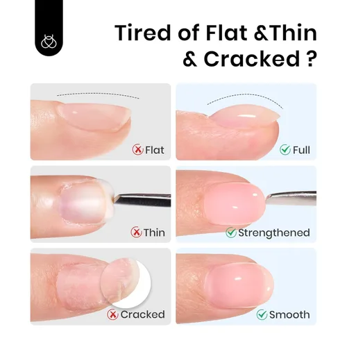 Vista 2 de Beetles Builder Gel & Gel Base y capa superior, 3 piezas de 0.3 onzas líquidas de gel de construcción para uñas, juego de acabado brillante y larga