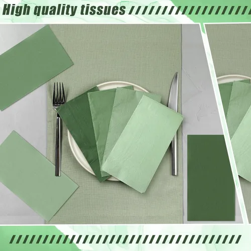 Vista 7 de Glenmal 100 piezas de servilletas desechables de papel de 2 capas, servilletas para cena, servilletas para invitados, servilletas de cóctel, toallas