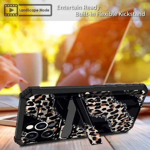 Vista 4 de Funda para iPhone 14 Pro Max 2022 de 6.7 pulgadas, funda híbrida delgada a prueba de golpes para iPhone 14 Pro Max, funda de transporte