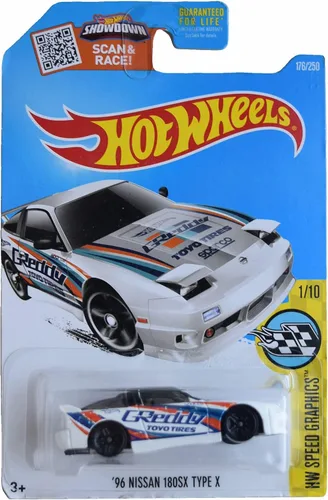 Hot Wheels Nissan 180SX Tipo X, HW Speed Graphics 1/10 '96 [Blanco]