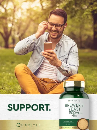 Vista 6 de Carlyle Brewers - Tabletas de levadura con vitamina B12 1500 mg 500 unidades Suplemento vegetariano y sin OMG