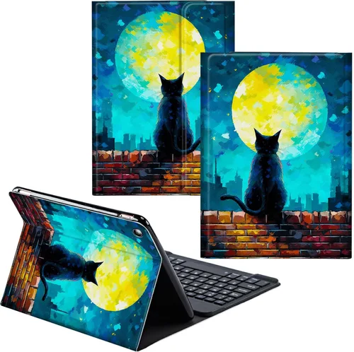 Vista 34 de Funda para Samsung Galaxy Tab S6 Lite 2022/2020 Teclado Inalámbrico Desmontable y Cubierta De Soporte De Cuero PU Funda Protectora Para Samsung