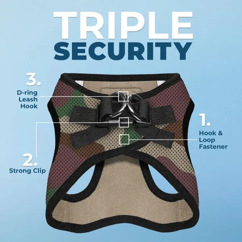 Vista 3 de Best Pet Supplies - Arnés Voyager Step-in Air de malla y correa reflectante para perro de 5 pies, apta para todos los climas, con mango de neopreno