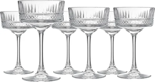 Vista 12 de Pasabahce Juego de 4 copas vintage Coupé – Exclusivo champán, cóctel, martini, copas de vino – Cristalería de tallo largo – 8.8 oz – Perfecto