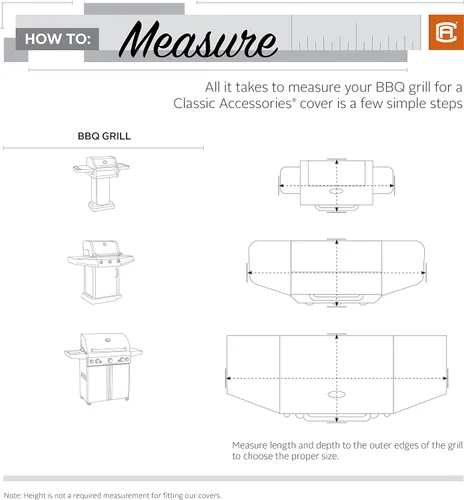 Vista 12 de Classic Accessories Storigami - Cubierta para parrilla de barbacoa de 58 pulgadas, fácil de plegar, resistente al agua, color marrón cabra