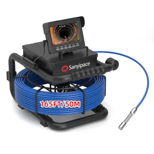 Vista 8 de Sanyipace Cámara de Alcantarillado de 18MM, Cámara de Inspección de Drenaje de 66 Pies/20M con Micrófono y Altavoz, Cámara de Tubería Impermeable