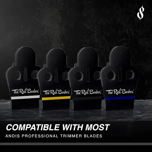 Vista 3 de The Rich Barber Pro Barber Tools Set – Kit de accesorios con modificador de hoja de 1 minuto y fijador de cuchillas de 10 segundos – Herramienta