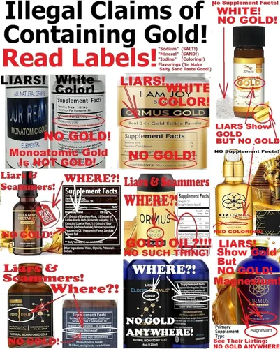 Vista 2 de EnerGold® monoatómico con base de oro, plata y platino Oro .1-oz. (2.83- gramos) Vial – No Sal – No tiñe – Sin relleno