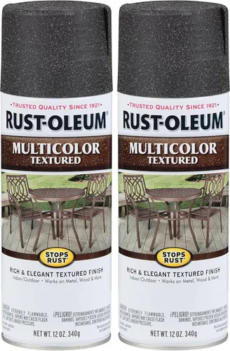 Vista 11 de Rust-Oleum 223525 Stops Rust Pintura en Aerosol Texturizada Multicolor, 12 oz, Hierro Envejecido