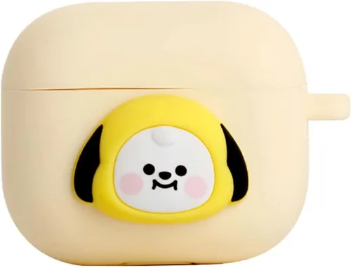 BT21 Funda compatible con Apple AirPods de 3ª generación, funda de silicona pastel con carga inalámbrica [producto oficial] [7FLAVORS] (CHIMMY)