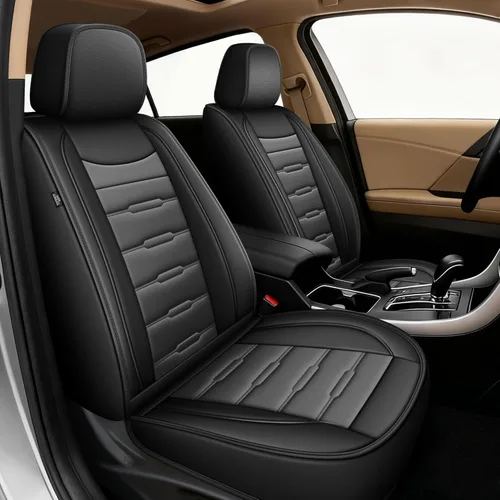 Vista 21 de Funda de asiento de piel sintética compatible con Honda Civic 2003-2015/2022-2025 2026, protector de asiento de automóvil compatible con bolsa
