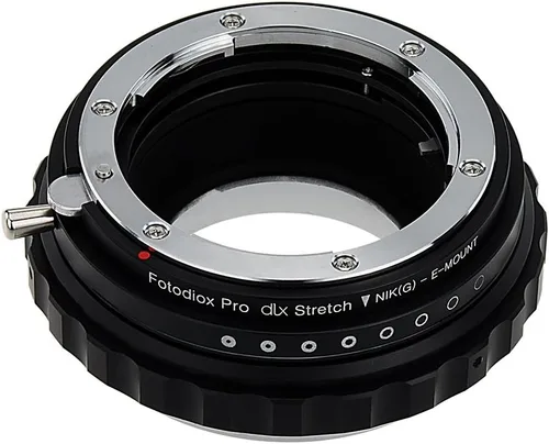 Vista 4 de Fotodiox Adaptador de montaje de lente extensible DLX compatible con lentes Nikon F-mount G-Type a cámaras Sony E-mount