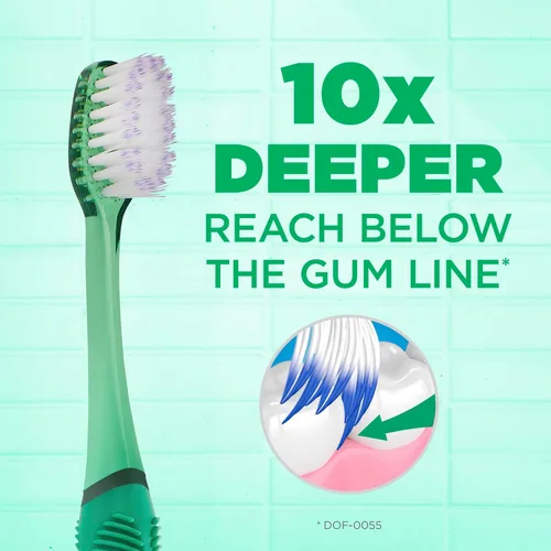 Vista 3 de GUM Technique Deep Clean Cepillo de dientes – Cabeza compacta – Cepillos de dientes suaves para adultos con cerdas suaves sensibles, 1 unidad